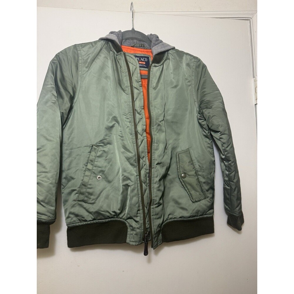 The Children Place Flight Jacket Green Size 10/12